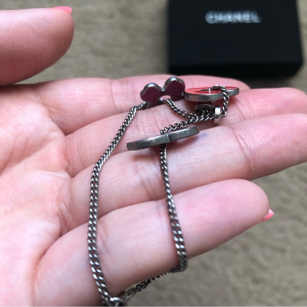 Authentic Chanel Vintage CC Clover/Heart Bracelet & Necklace (2pc set) - Picture 6 of 13
